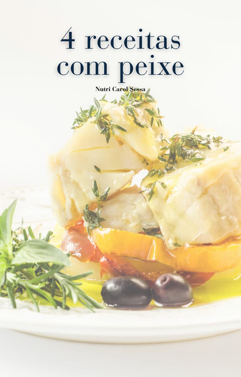 Capa do E-book de Receitas com Peixes por Carol Sessa Nutricionista