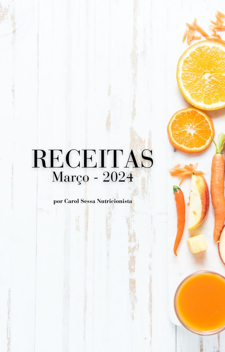 Capa do E-book Receitas do Mês por Carol Sessa Nutricionista